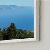 "Big Sur Nepenthe" - Art Print in ocean sky blue by Sea and Sky - Frame Close-up