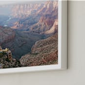 "Canyon River Sunset" - Art Print in Desert Sky Blue by Anna Western - Frame Close-up