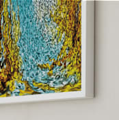 "Liquid Sunlight Meets the Sea" - Art Print in Poseidon's Ocean Spray by Mariecor Agravante - Frame Close-up
