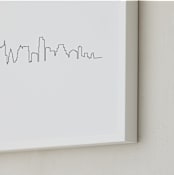 "Austin Skyline" - Art Print in Black by Erin Deegan - Frame Close-up
