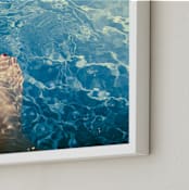 "Relax" - Art Print in Pool Blue by Erin Beutel - Frame Close-up