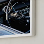 "Impala Rearview" - Art Print in sky blue by Donna Rosser - Frame Close-up