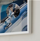 "Blue and Chrome" - Art Print in Turquoise by Donna Rosser - Frame Close-up