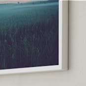 "Mystery II" - Art Print in Gray sea by Lying on the grass - Frame Close-up