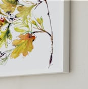 "Bounty" - Art Print in Sap Green by Kelly Ventura - Frame Close-up