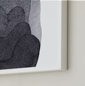 "Gray Composite" - Art Print in dove gray by Kelly Witmer - Frame Close-up