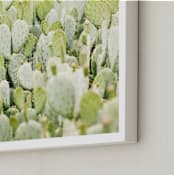 "Cactus Gathering" - Art Print in cactus green by Kristi Jackson - Frame Close-up