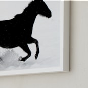 "Free To Be" - Art Print in Black and White by Leslie Le Coq - Frame Close-up