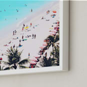 "A Pocket Full Of Sunshine" - Art Print in Turquoise Sea by Summer Strauch - Frame Close-up