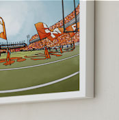 "Death Valley" - Art Print in Tiger Orange by The Tattered Traveler - Frame Close-up