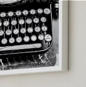 "Orga Privat Typewriter" - Art Print in Ink Black by Three Kisses Studio - Frame Close-up