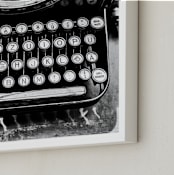 "Orga Privat Typewriter" - Art Print in Ink Black by Three Kisses Studio - Frame Close-up