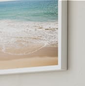 "Malibu" - Art Print in Aqua by Ann Hudec - Frame Close-up
