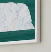 "Nebraska in Paint" - Art Print in Nebraska Green by Denise Wong - Frame Close-up