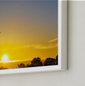 "In the rays of sun" - Art Print in Sunny yellow by NSMARK - Frame Close-up