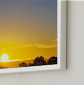 "In the rays of sun" - Art Print in Sunny yellow by NSMARK - Frame Close-up