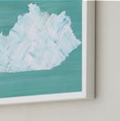 "Kentucky in Paint" - Art Print in Kentucky Green by Denise Wong - Frame Close-up