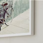 "Italian Bicycle" - Art Print in Sage Green by Three Kisses Studio - Frame Close-up