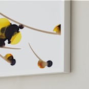 "Yellow Blooms " - Art Print in Yellow Bloom by Jennifer Morehead - Frame Close-up