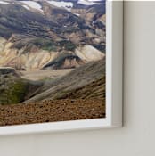 "Brennistein1" - Art Print in moss green by Miranda Mol - Frame Close-up