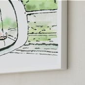 "Reflections In The Rain" - Art Print in Rainy Day Light by Michelle Waldie - Frame Close-up