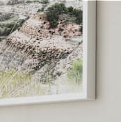 "Painted Canyon" - Art Print in Badlands Pink by Karen Kaul - Frame Close-up