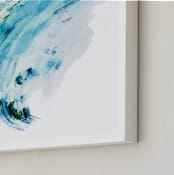 "California Zephyr" - Art Print in Cyan by Misty Hughes - Frame Close-up