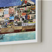 "Hoboken" - Art Print in Blue by Misty Hughes - Frame Close-up