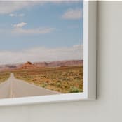 "Road to Valley of the Gods" - Art Print in Desert Sky Blue by Anna Western - Frame Close-up