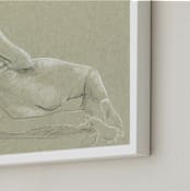 "Sketch 037" - Art Print in Beige by Cecilia La Mela - Frame Close-up