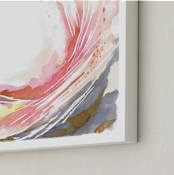 "Beginnings" - Art Print in Salmon by Mya Bessette - Frame Close-up