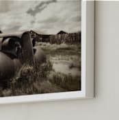 "Cars of Bodie, CA :: II" - Art Print in Pewter by Kellie Medivitz - Frame Close-up