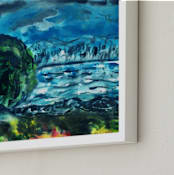 "Into the Mystic" - Art Print in Mystic Green by Stuart Heir - Frame Close-up