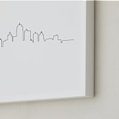 "Kansas City" - Art Print in Black by Erin Deegan - Frame Close-up
