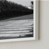 "Modern Rural" - Art Print in Slate Gray by Sheila Corcoran - Frame Close-up