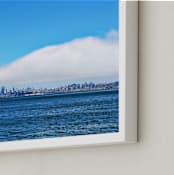 "View of San Francisco" - Art Print in marine blue by NSMARK - Frame Close-up