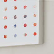 "Rhythm and Harmony" - Art Print in tangerine by Shirley Lin Schneider - Frame Close-up