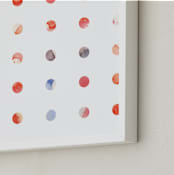 "Rhythm and Harmony" - Art Print in tangerine by Shirley Lin Schneider - Frame Close-up