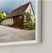 "Giverny Road" - Art Print in Sky Blue by Jessica Marchetti - Frame Close-up