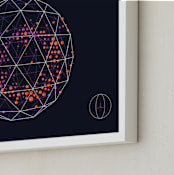 "QED 05 Horizontal" - Art Print in Deep Space Blue by Tyler Tea - Frame Close-up
