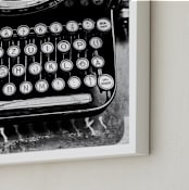 "Orga Privat Typewriter" - Art Print in Ink Black by Three Kisses Studio - Frame Close-up