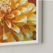 "Color My Dahlia" - Art Print in Golden Dahlia by A MAZ Design - Frame Close-up