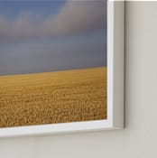 "Hay Bale" - Art Print in wheat by Kathy Van Torne - Frame Close-up