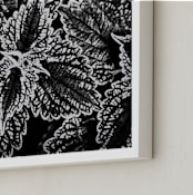 "BW Leaves" - Art Print in black by Alexis Arnold - Frame Close-up