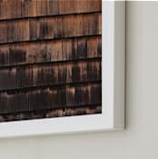"Shingles & Sills" - Art Print in Barn Brown by Sheila Corcoran - Frame Close-up