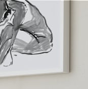 "Introvert" - Art Print in Grey by Miranda Mol - Frame Close-up