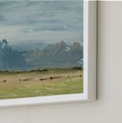 "Teton Valley" - Art Print in steel blue by Laura Morris - Frame Close-up