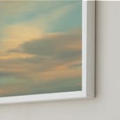 "Peaceful Presence" - Art Print in sea foam green by Debra Butler - Frame Close-up
