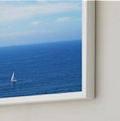 "Lonely Sail" - Art Print in Ocean blue by NSMARK - Frame Close-up