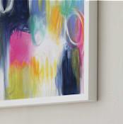 "If Only For The Night " - Art Print in Soft Pink by Julie Hawkins - Frame Close-up
